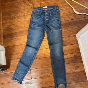High Waist Madewell Jeans with Buttons